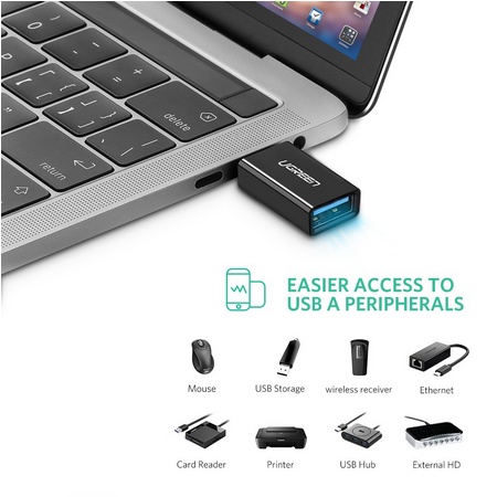 Ugreen Otg Type C 3.0 Male to Usb Female - Ugreen Adaptor Usb C to Usb 3.0 for Flashdisk Mouse Keyboard