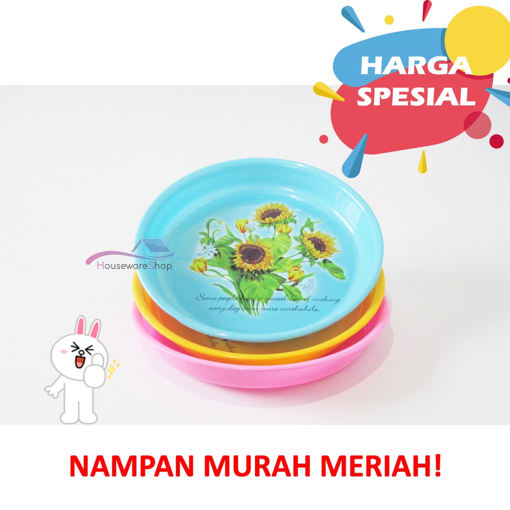 Tempat Saji / Baki Bulat / Nampan Plastik Bundar Sedang