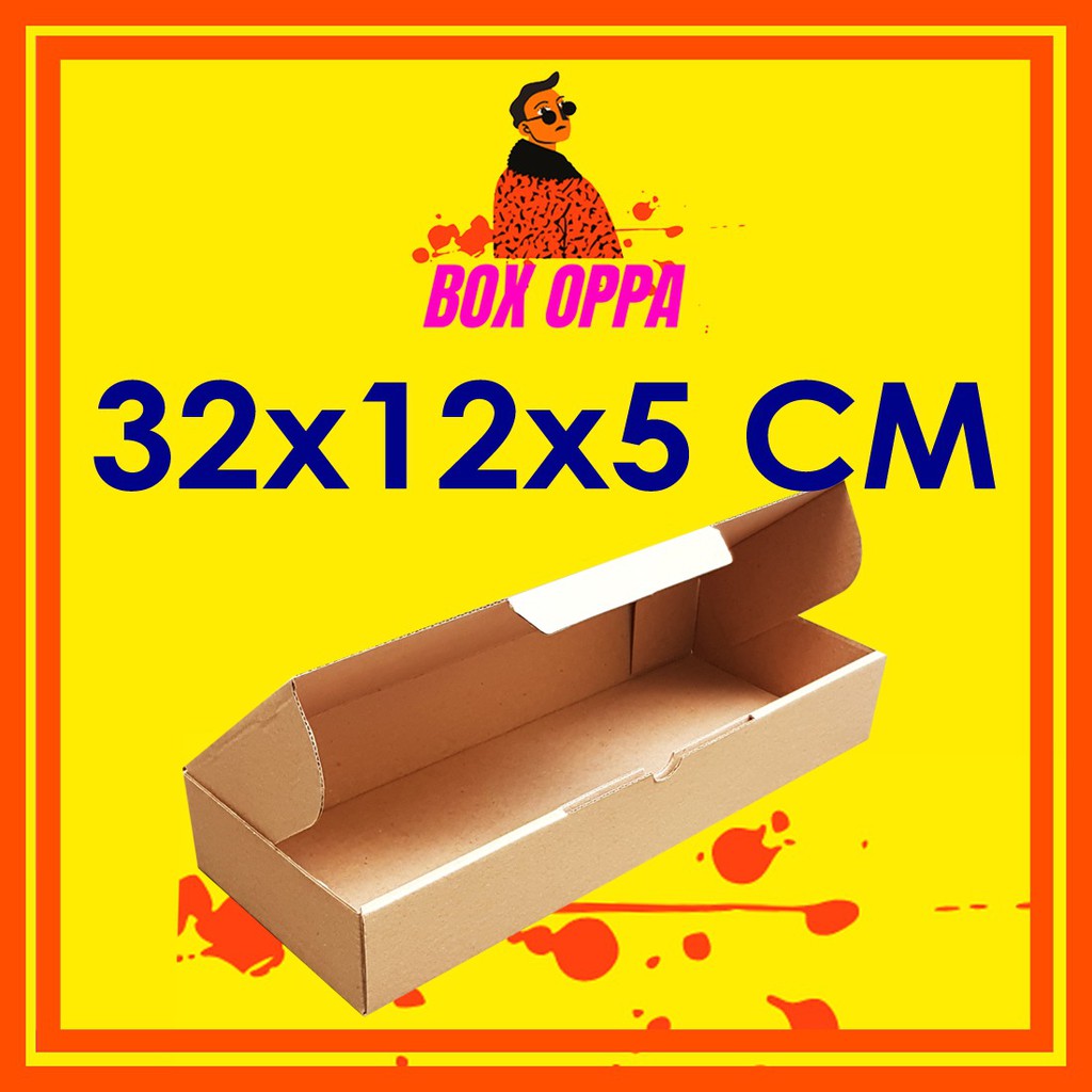 

Kardus Dus uk 32x12x5 cm (ECER) Die Cut Box Kotak Packing Aksesoris Baju Makanan Pizza Hijab Kue