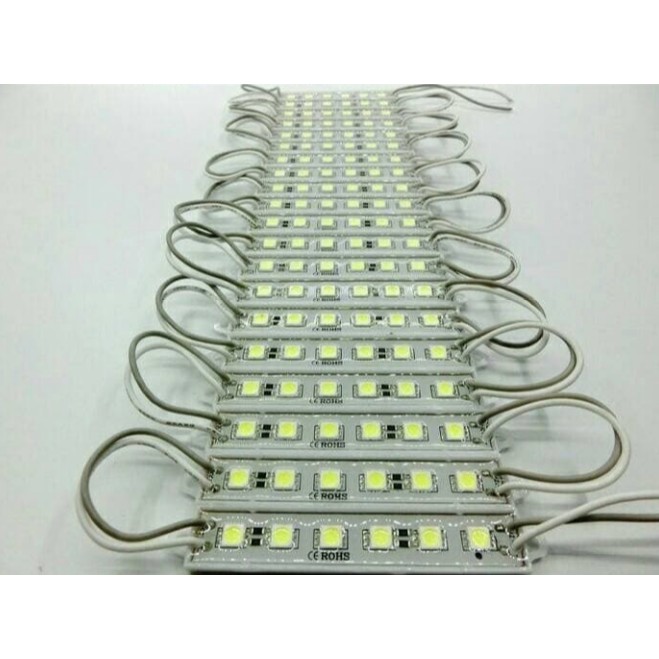 LED MODUL SMD 5050 6 MATA 12V WATERPROOF 6 LED MOTOR MOBIL PERSTRIP-BIRU