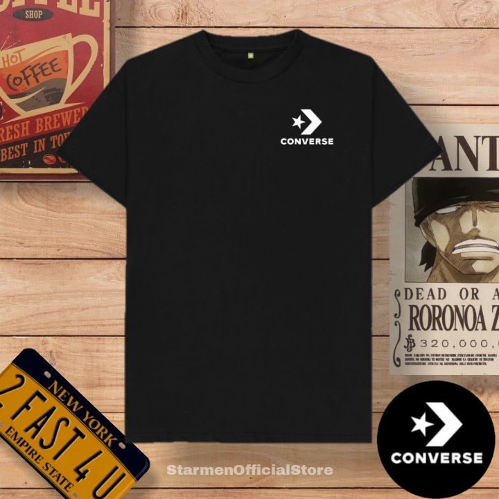 Kaos Distro Unisex LOGO CONVERS Katun Combed 30s / sablon polyflex /polyflex premium / Pakaian Pria Wanita Atasan Cowok Cewek /kaos kekinian / kaos viral / tshirt tumbrl tee basic /SIZE M , L , XL , XXL / kaus oblong oversize kaos murah best seller ready