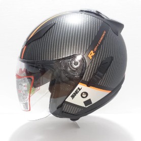 Helm Shell Rover Motif 814 Black Doff Orange Carbonite Original