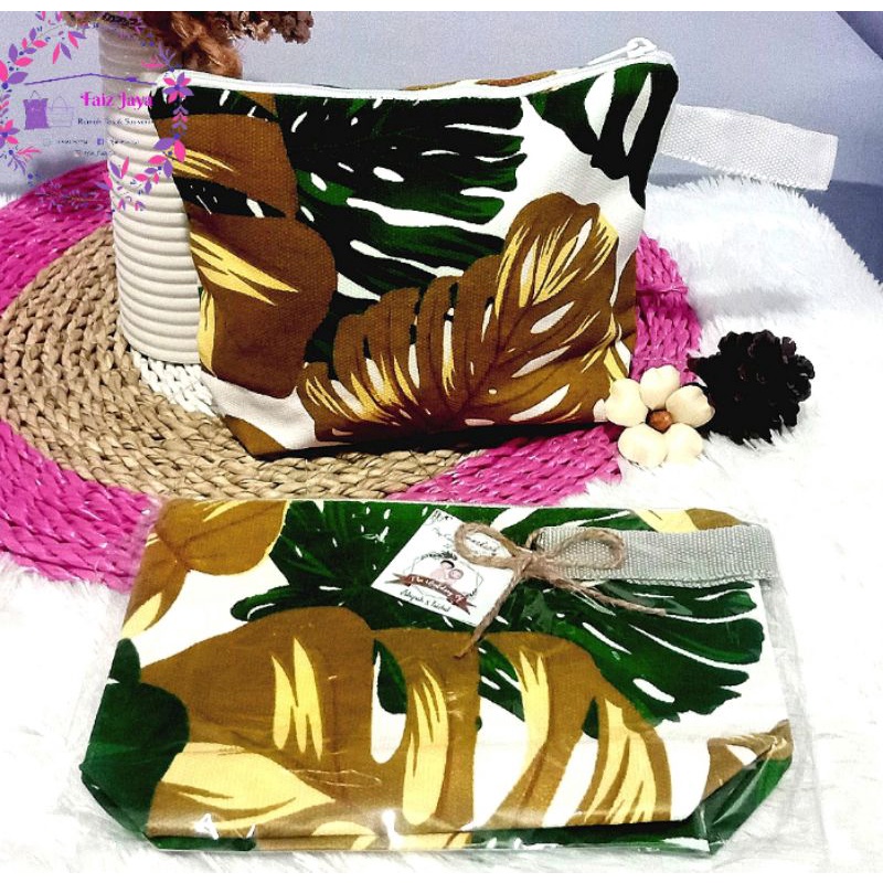 DOMPET KOSMETIK SERBAGUNA|POUCH KANVAS SOUVENIR