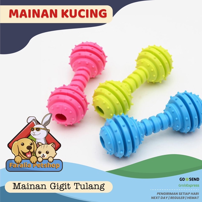 Mainan Gigit Kunyah Anjing Dog Toy Puppy Bentuk Tulang Bone Bunyi Kerincing