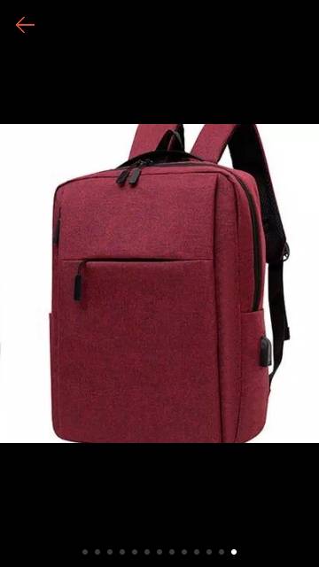 Tas Laptop Backpack Ransel Waterproof with USB Port 14 - 15.6 inch