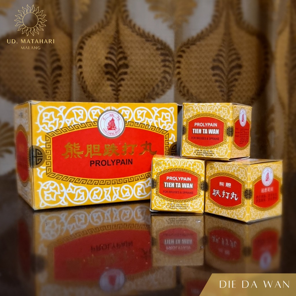 PROLYPAIN TIEH TA WAN - DIE DA WAN - ECER 1 PIL / KOTAK ISI 12 PIL (HARGA GROSIR) | OBAT HERBAL CINA