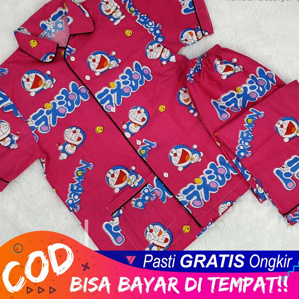 TERMURAH PIYAMA DEWASA/BAJU TIDUR KARAKTER TERMURAH /GROSIR PIYAMA DEWASA [doraemon]