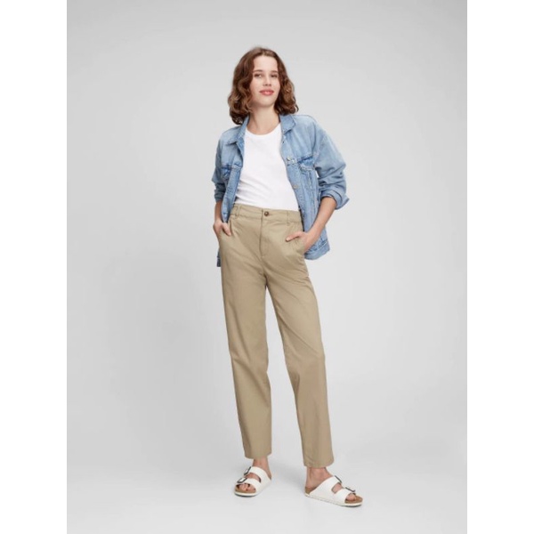 (Part 1) G*P HIGH RISE GIRLFRIEND KHAKIS WITH WASHWELL PANTS