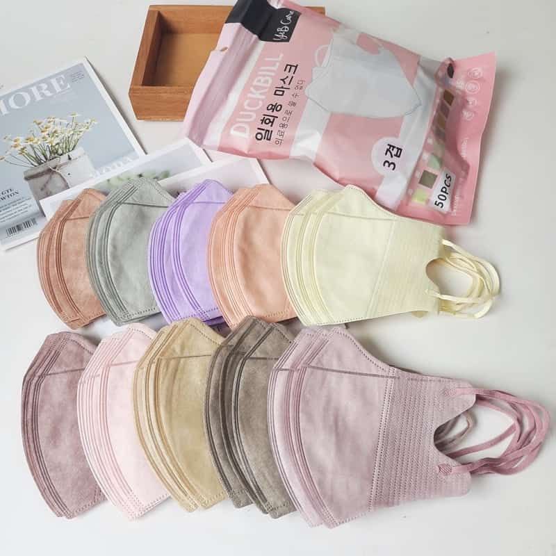 Masker Duckbill Warna Pastel Mix