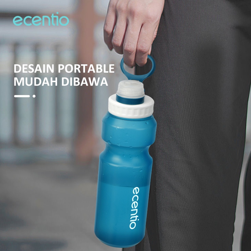 ecentio botol air plastik 750ml  botol minum Portabel sepeda botol air olahraga fashion unik water bottle