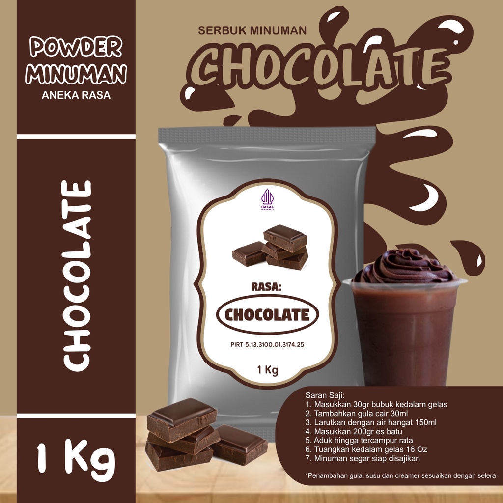 

Bubuk Serbuk Minuman 1kg Rasa Coklat Bubuk Minuman Kekinian Standar Coklat Powder Boba Drink