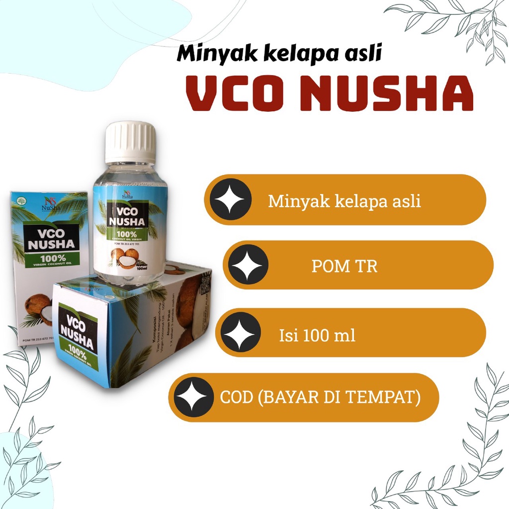 

MINYAK VCO NUSHA 100% VIRGIN COCONUT OIL MINYAK KELAPA ORIGINAL