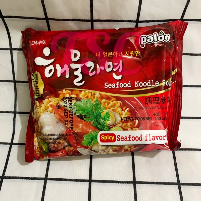 

Paldo Spicy Seafood Soup Noodle 120gr / Seafood Noodle Soup / Mie Instant / Import