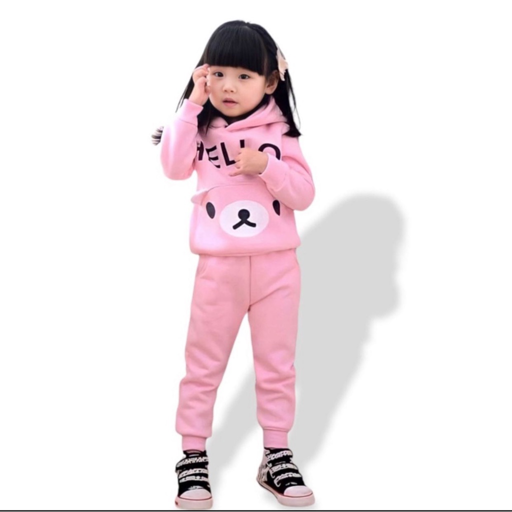 Setelan anak perempuan Hoodie anak perempuan umur 1-5 Tahun