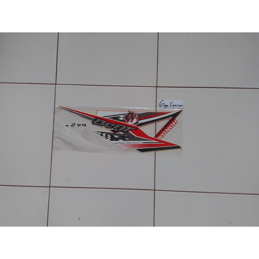 Striping Sticker lis Beat FI ESP 2018 Putih Merah Original