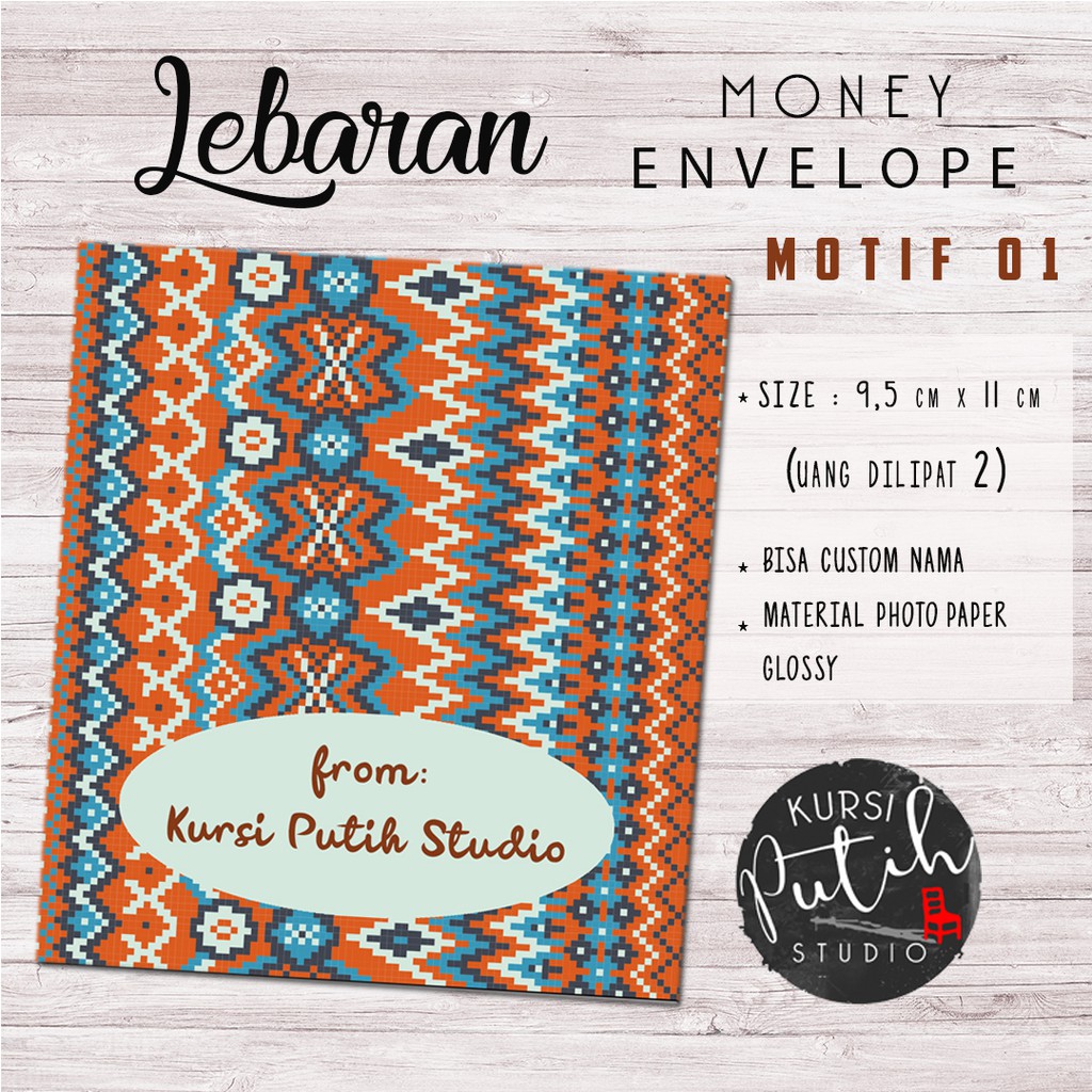

amplop uang angpao motif boho tribal