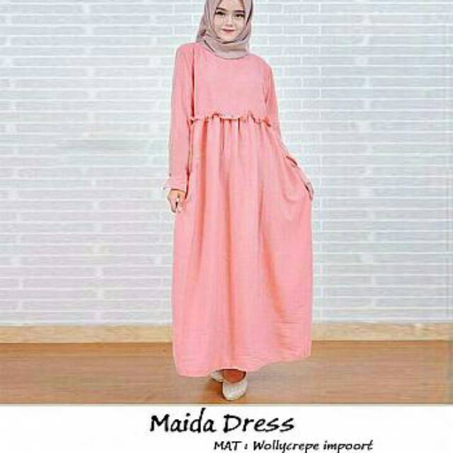 Maida dress Fashion Muslim Wanita Kekinian Terbaru 2022