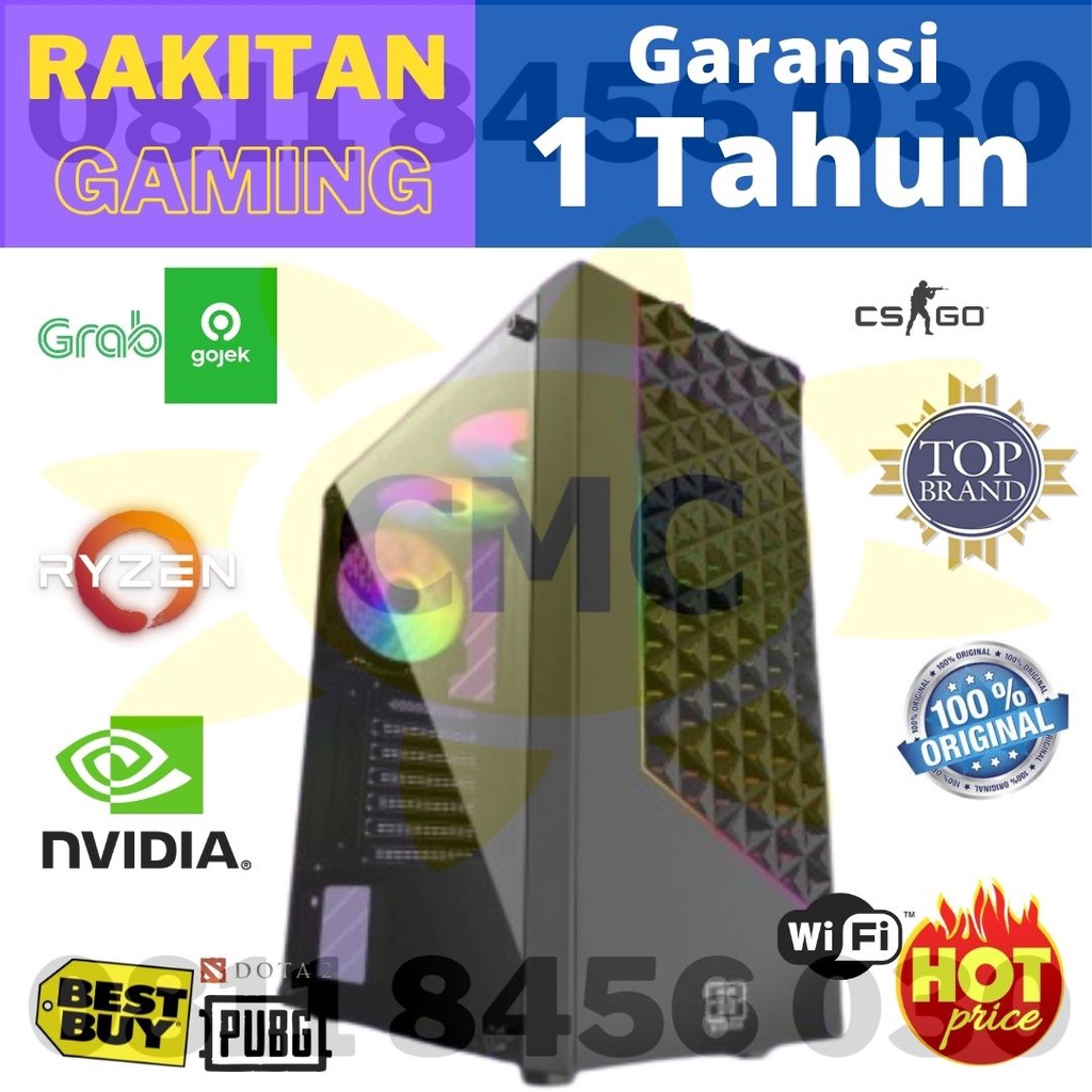 PC Rakitan Gaming Ryzen 5 PRO 4650G 16GB SSD 500GB