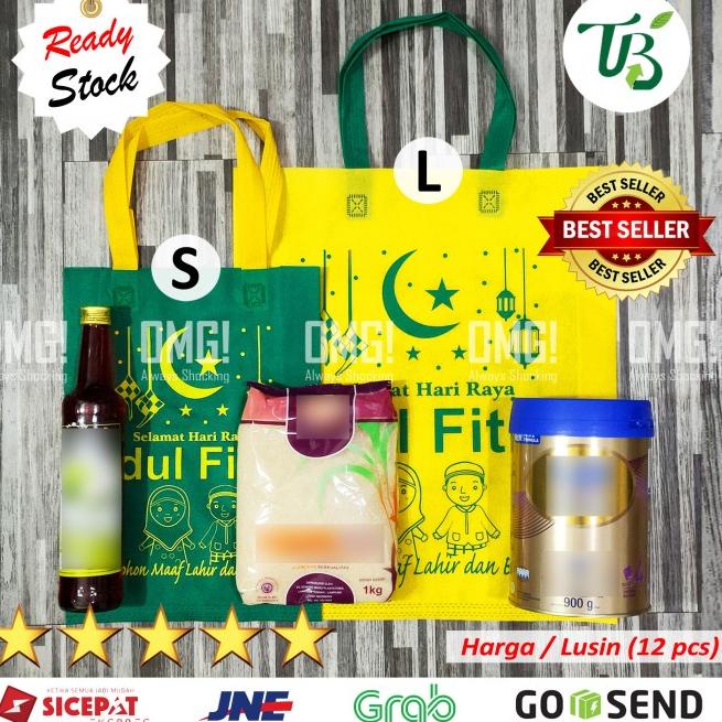 

Goodie bag Idul Fitri 38x45x9cm Tas Lebaran Spunbond non paper bag dus - Kuning