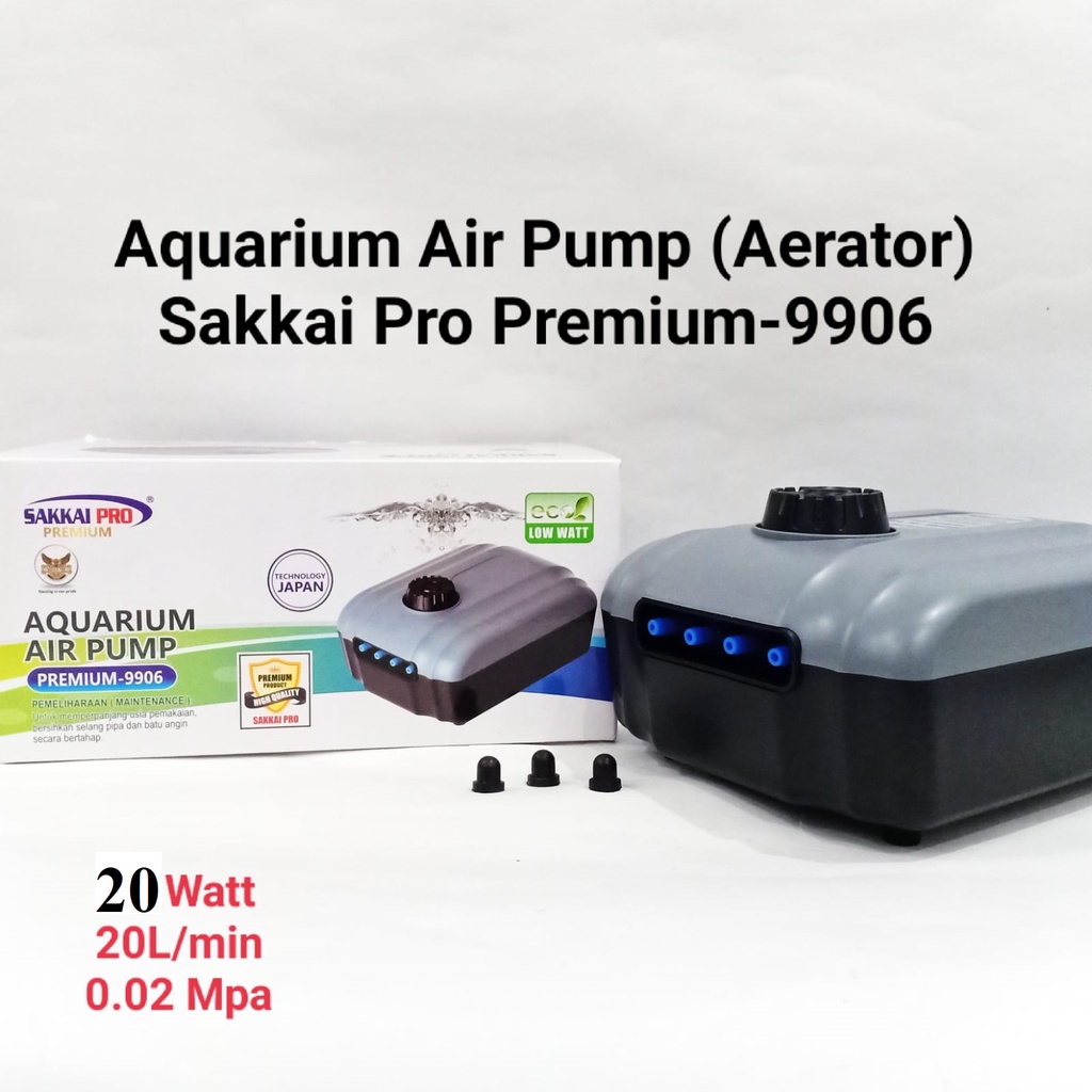 Aquarium Air Pump Premium 9906 Sakkai Pro / Aerator 4 Lubang