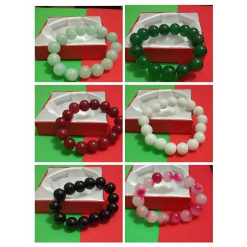 gelang giok warna warni 10 mm,minimal beli 2 pcs yah