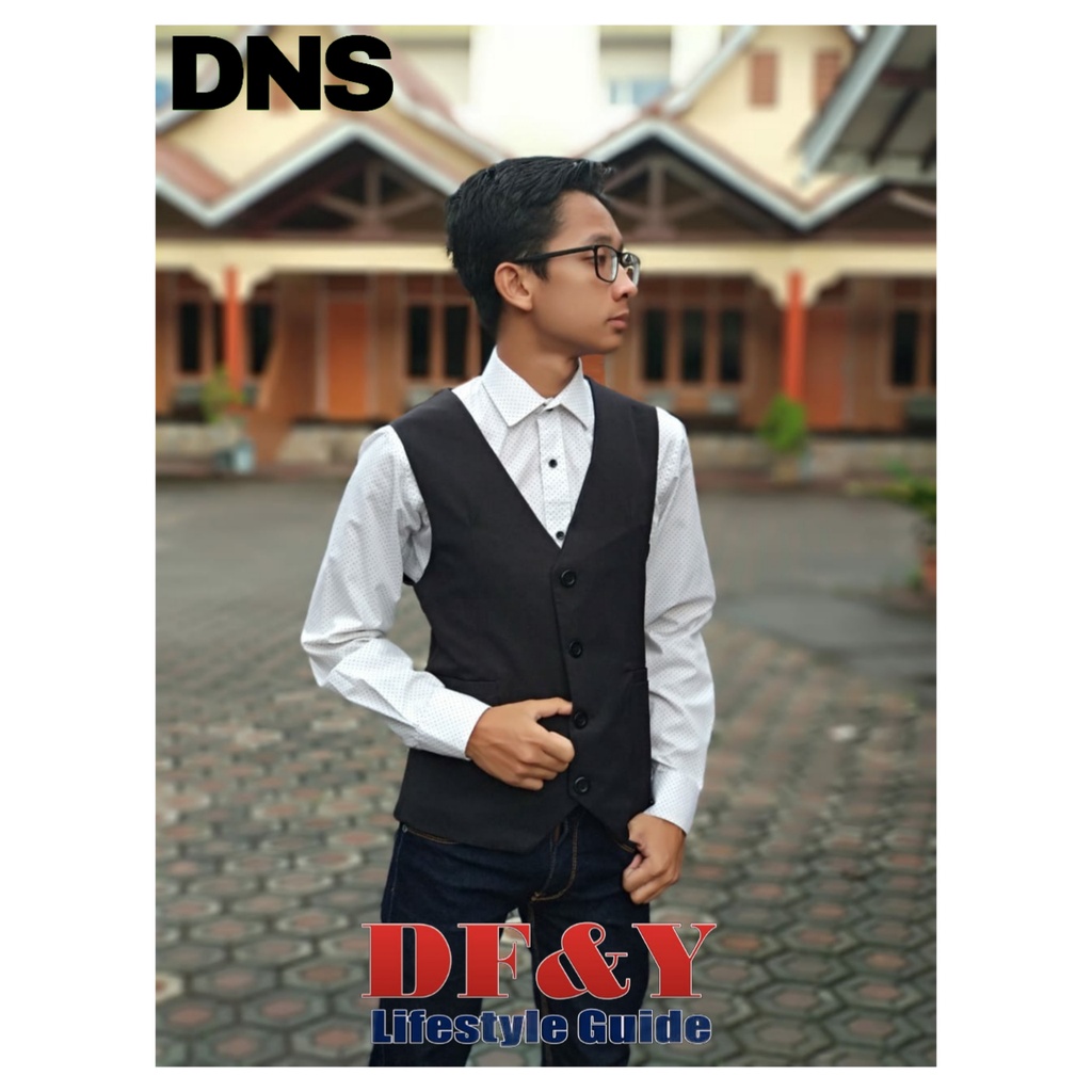Daniera Rompi Pria Hitam Polos Original DF&Y / Jas Blazer Kerja Kantor Formal / Jas Style Korea Slim