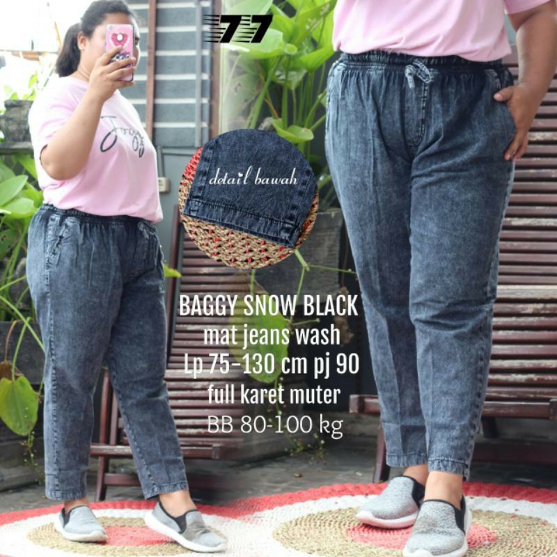 Baggy snow black /baggy jumbo jeans /baggy pants jeans