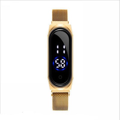 ⭐️𝐈𝐇𝐒 𝟎𝟎𝟒⭐️Jam Tangan Elektronik Digital LED Magnet Strap Watch Waterproof Wanita Pria Rantai-2