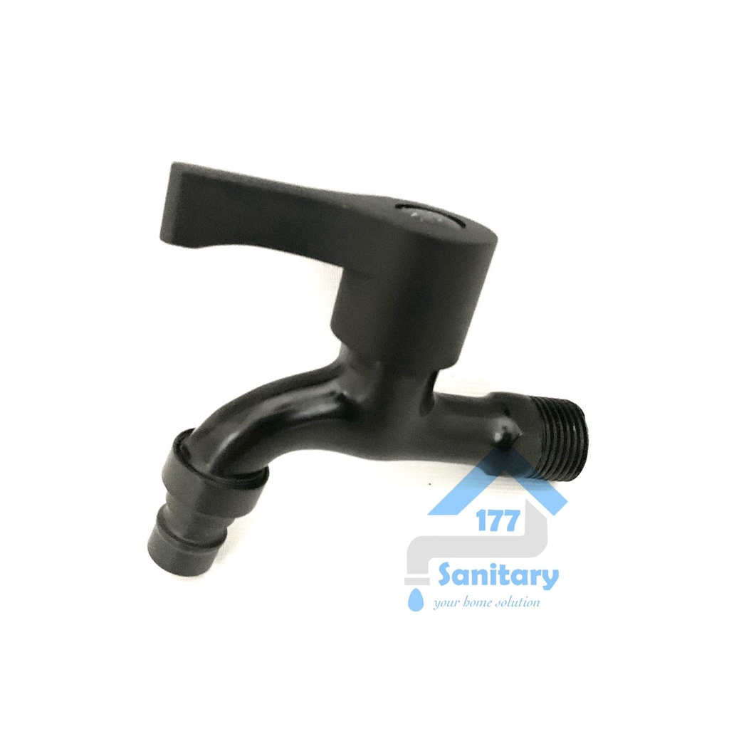 Kran air TAMAN HITAM Stainless Minimalis Murah T51B-Keran air tembok faucet Black wall stenlis keran wudhu stenlis mesin cuci wastafel sink /D52