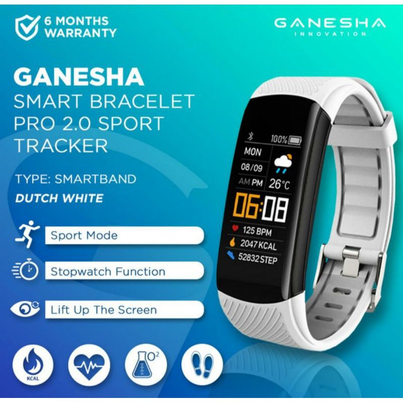 Ganesha Bracelete Pro 2.0 Sport Tracker Smartband Waterproof Original