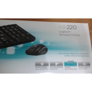 keyboard + mouse logitech wireles mk 220 garansi 1thn