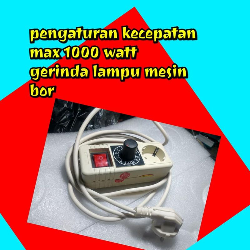 AEBDG Dimmer AC 1000W Peredup Lampu Pengatur Kecepatan Motor Gerinda / Dimmer 1000w pengatur kecepat
