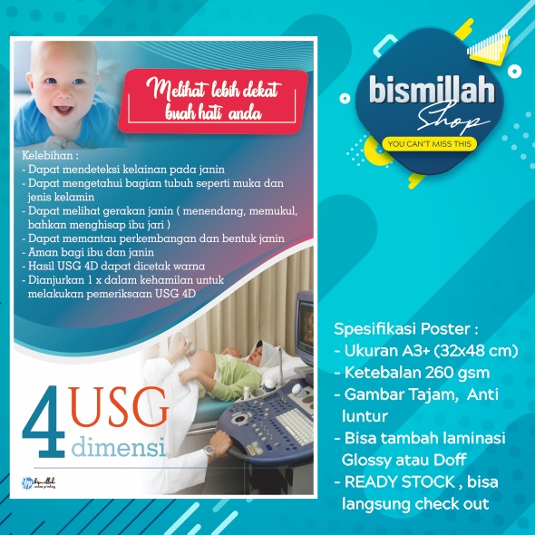 Poster Kebidanan USG 4 Dimensi