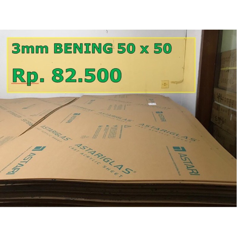 Akrilik 3mm Bening 50x50