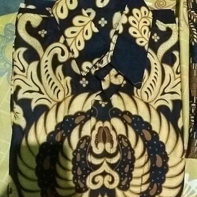 (family Ada Anaknya) Batik Couple 2499 Motif Manggar Sumber Urip Grosir Couple Gisel