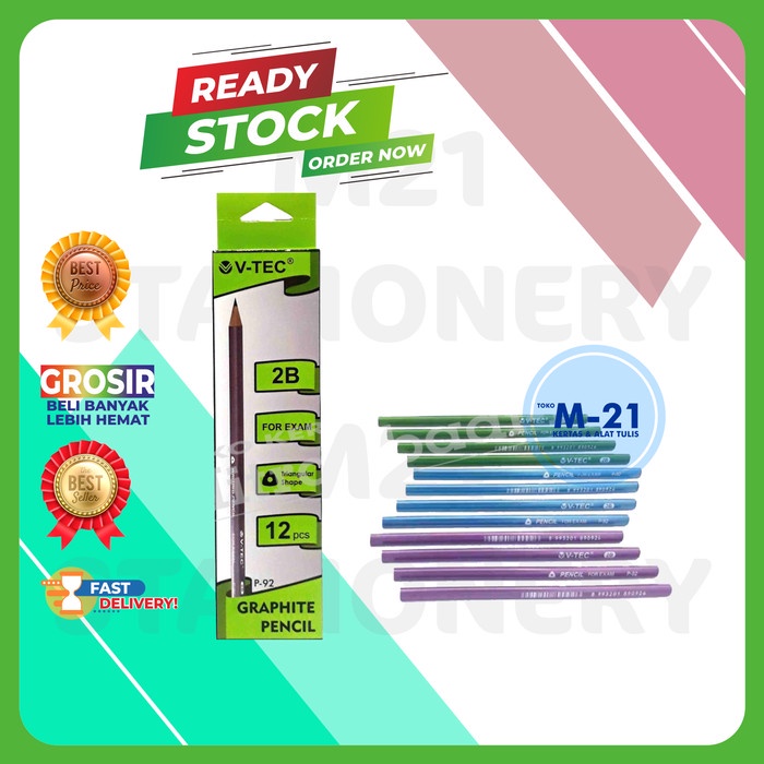 

PENSIL UJIAN 2B EXAM TRIANGULAR PENCIL VTEC P92