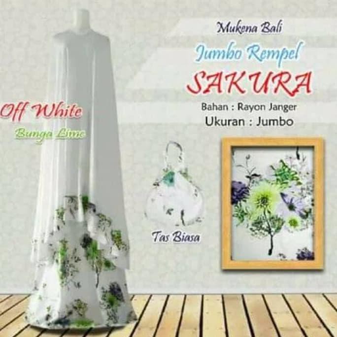 New Mukena Ichio Sakura Semi Jumbo Mukena Bali Jumbo Rempel Sakura
