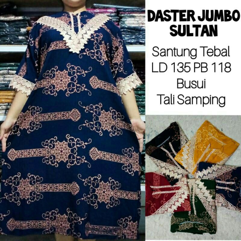 DASTER ARAB JUMBO LD 135CM MOTIF SULTAN BUSUI BAHAN TEBAL