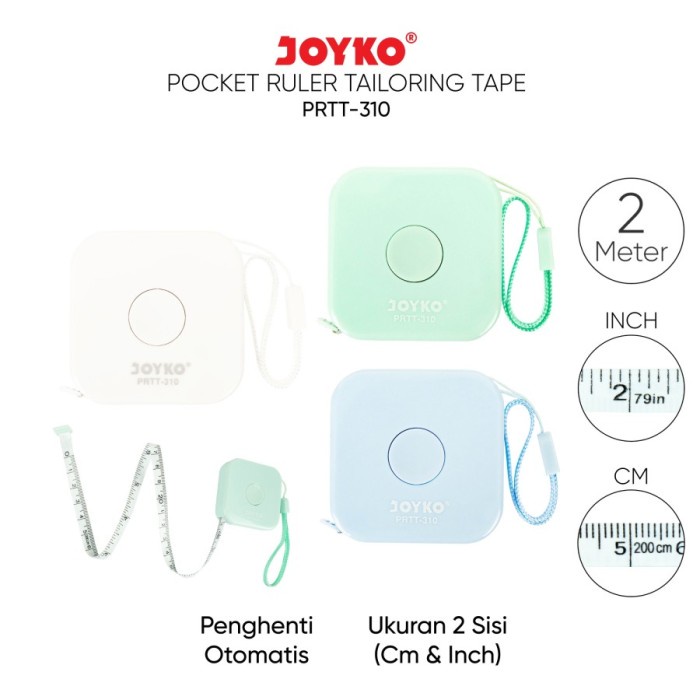 

Pocket Ruler Meteran Jahit Joyko PRTT-310 2 Meter