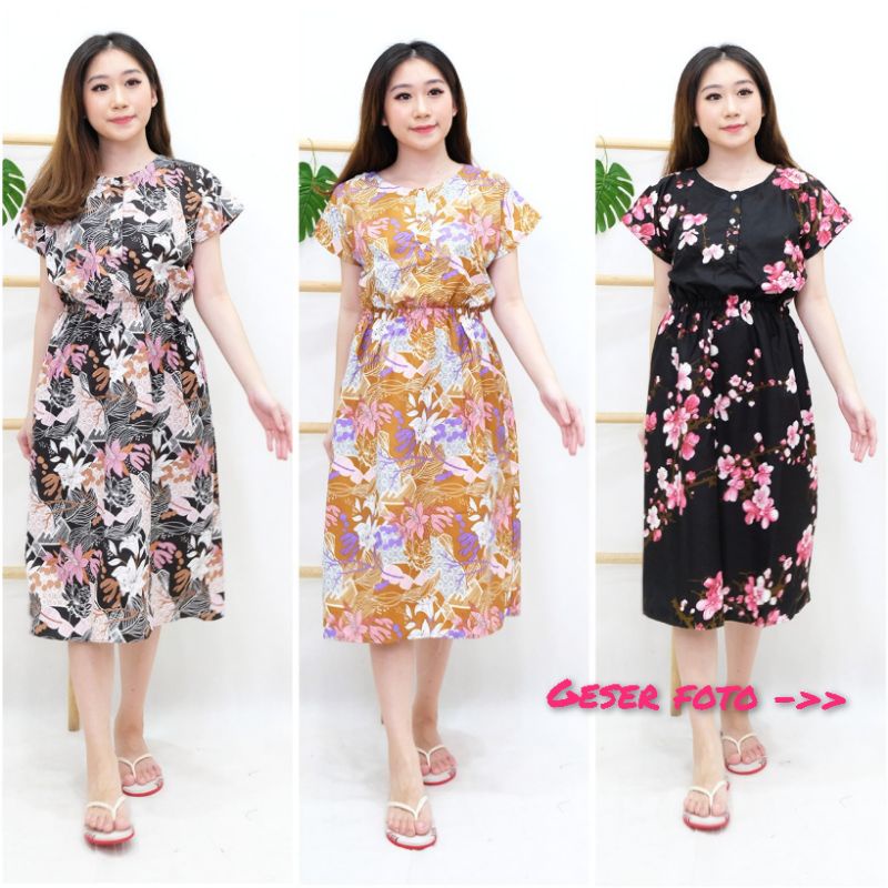 Daster Manohara karakter busui kancing 3 LD 115 CM |busui| daster katun-1