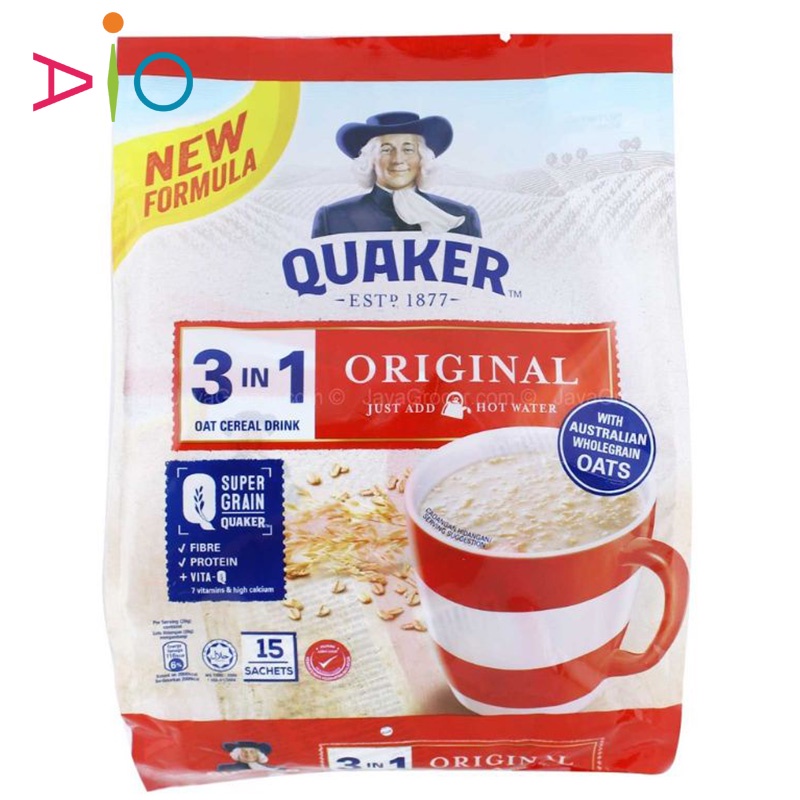 Quaker 3in1 Original Oat Cereal Drink Malaysia