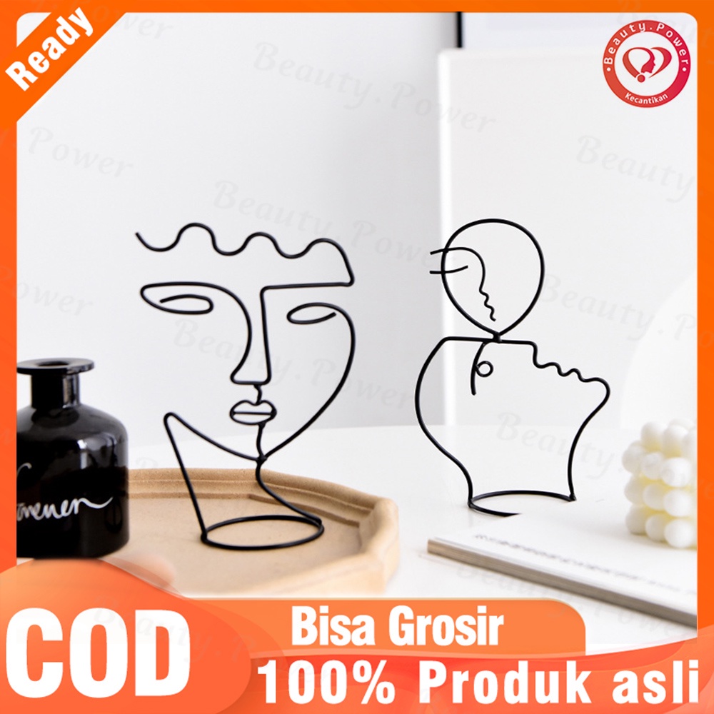 Black Lines patung karakter Art  characters nordic statue patung abstrak Decor  / Home Decoration / Aesthetics