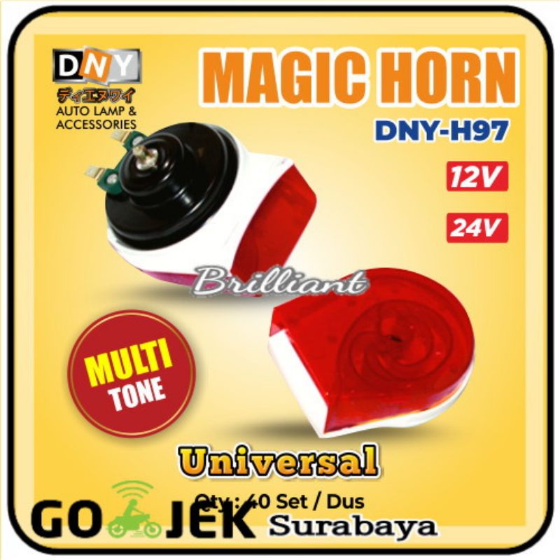 Horn / Klakson Disk Keong Gema Supertone - DNY - 12V / 24V - Mobil Motor Truk Bus