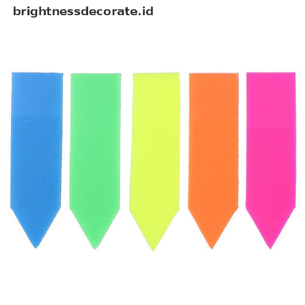 100 Lembar Kertas Memo Pad Sticky Note Bentuk Panah Fluorescent