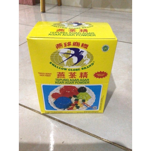 

12 saset (1box) agar-agar swallow