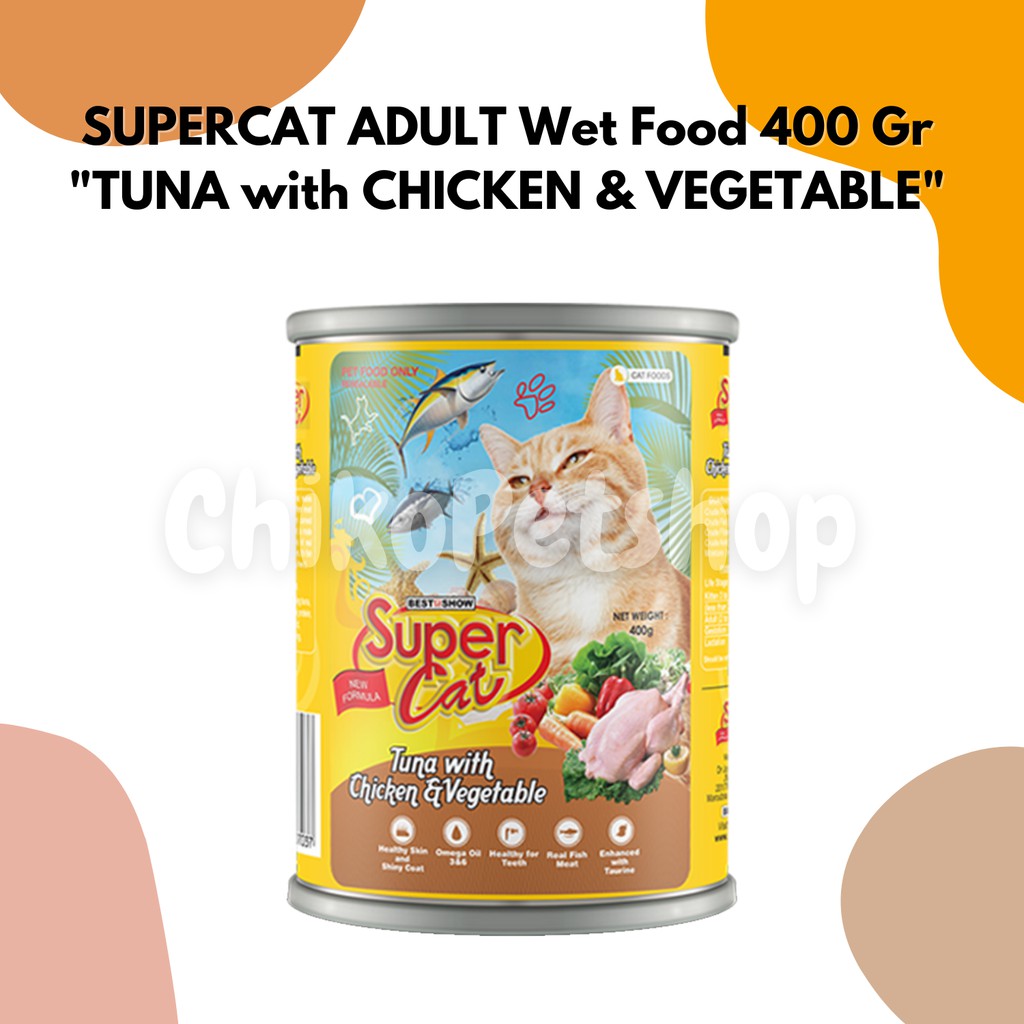 SUPERCAT ADULT Makanan Basah Kaleng Kucing Dewasa Super Cat 400 Gr - Varian Rasa