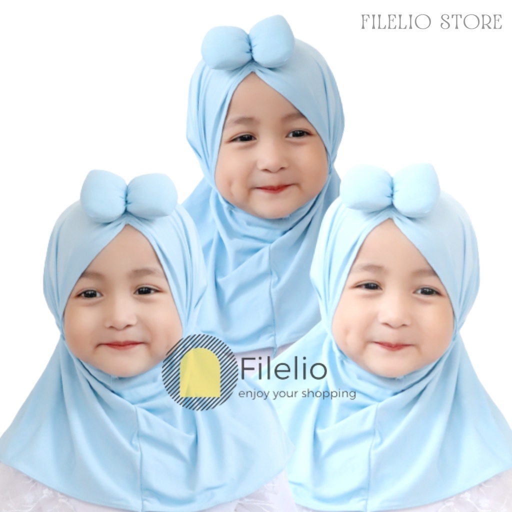 TERMURAH Kerudung Anak Perempan Minie Polos Umur 1-3 Tahun Khimar Anak Kecil Lucu Murah Premium