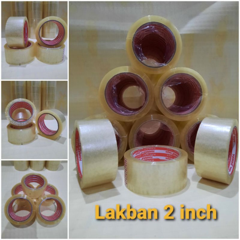 

Lakban / isolatif transparan 2 inch