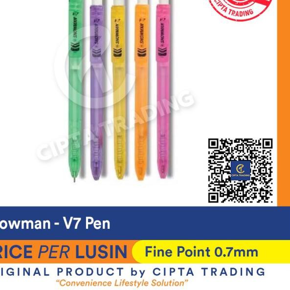 

♀ Pen - Snowman - V7 (Per dozen) - Hitam ℮