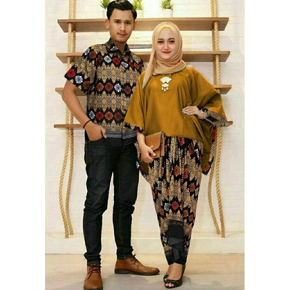 kaos Couple CP Cantika Batik Couple Kekinian Couple Batik Pesta Kekinian